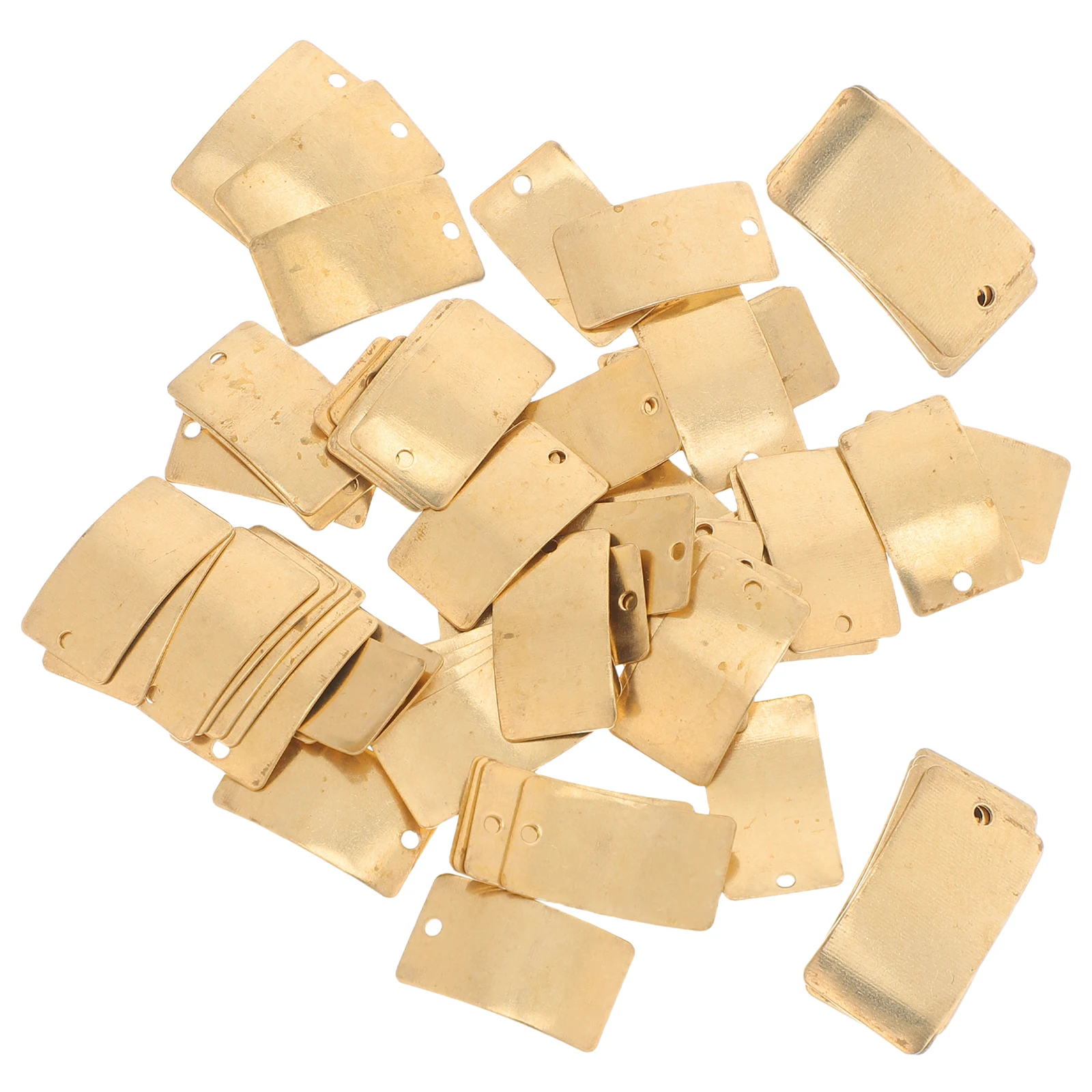 

50 PCS Copper Sheet Pendant Making Jewelry Pendants Charm DIY Charms Single Hole