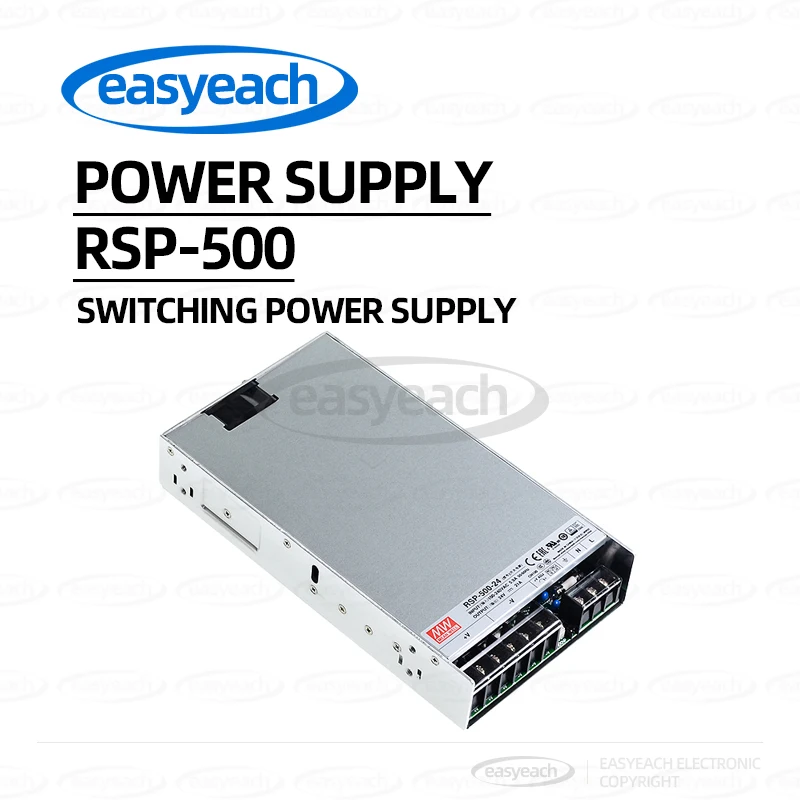 MEAN WELL RSP-500-12 AC-to-DC switching power supply is about 500W including PFC 12V41.7A power supply.