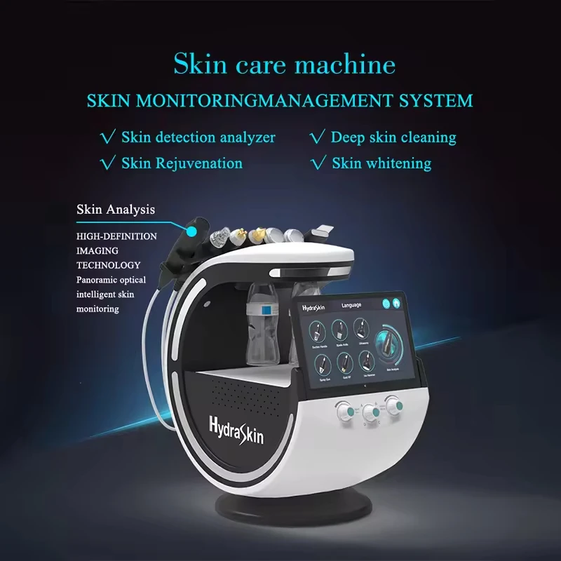 

Новый 7-в-1 Smart Ice Blue ультразвуковое омоложение очищение лица анализатор кожи антивозрастной косметический аппарат