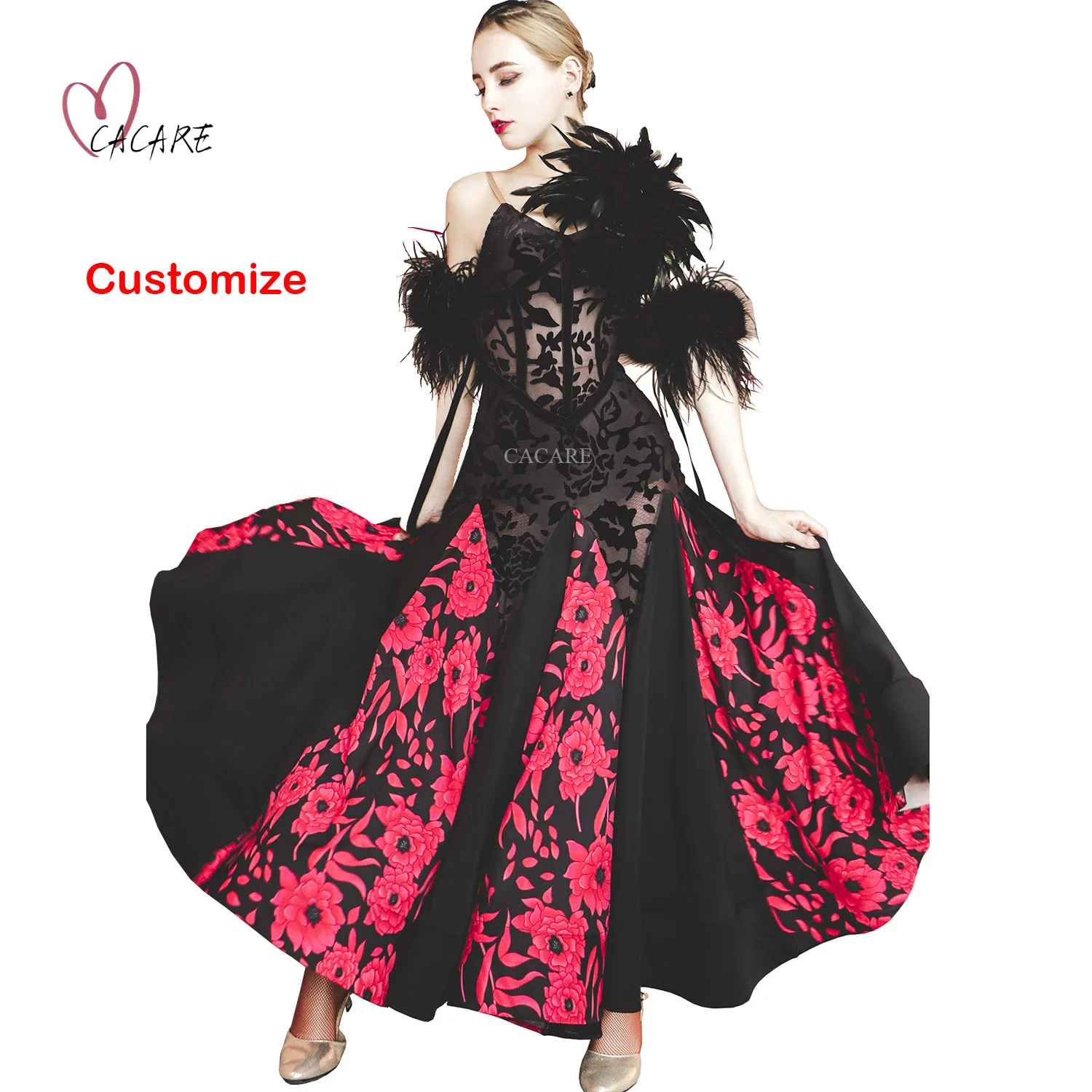 Vestidos de salón a medida, competición estándar, vestido de baile de vals moderno, trajes, traje de baile, traje de escenario, ropa de Flamenco 1462