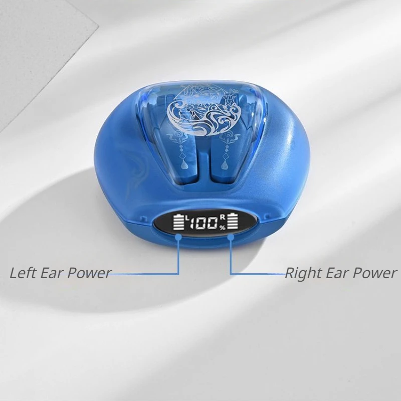 Genshin Impact Neuvillette Bluetooth 5.3 Wireless Earphones HiFi Sound Quality in-ear Noise Reduction Earbuds Long Endurance