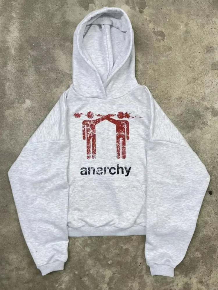 

Мужская и женская толстовка в стиле Y2K с черным принтом музыкальных наушников, винтажный узор, оверсайз, на молнии, 2026