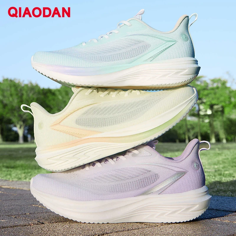 QIAODAN Qingsu 6Lite Women Running Shoes 2026 Summer Breathable Mesh Lightweight Soft Thick Sole Non‑slip Sneakers QXB022262204