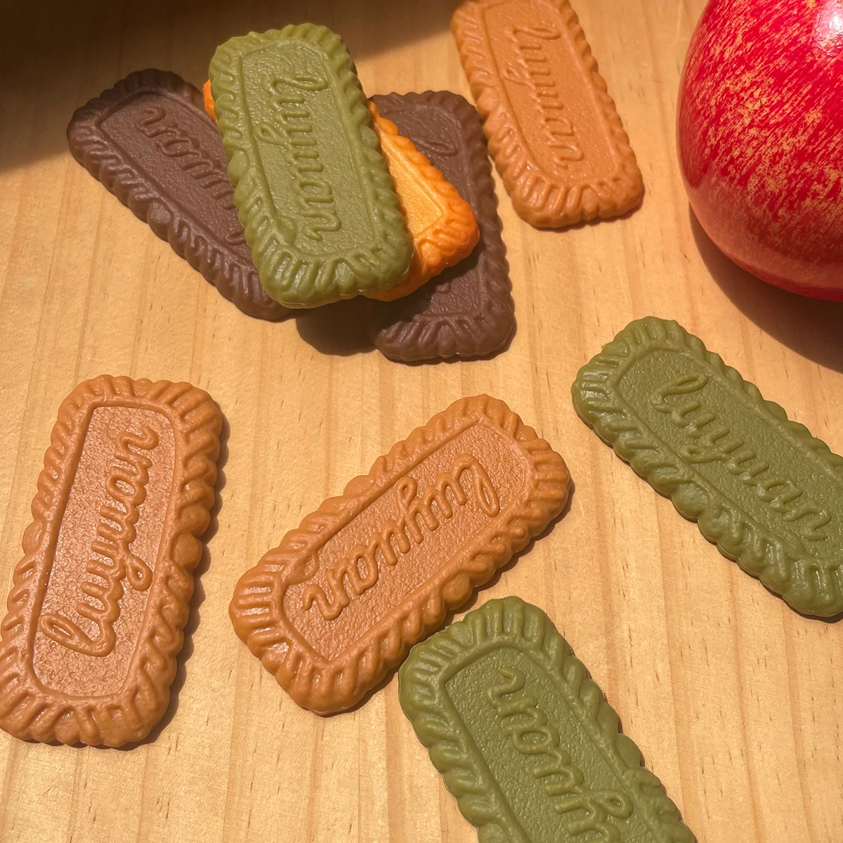 Artificial Fake Cookies Simulation, Realistic Biscuits Cracker, Food Dessert Decoration, Display Props Model, PVC, 3Pcs
