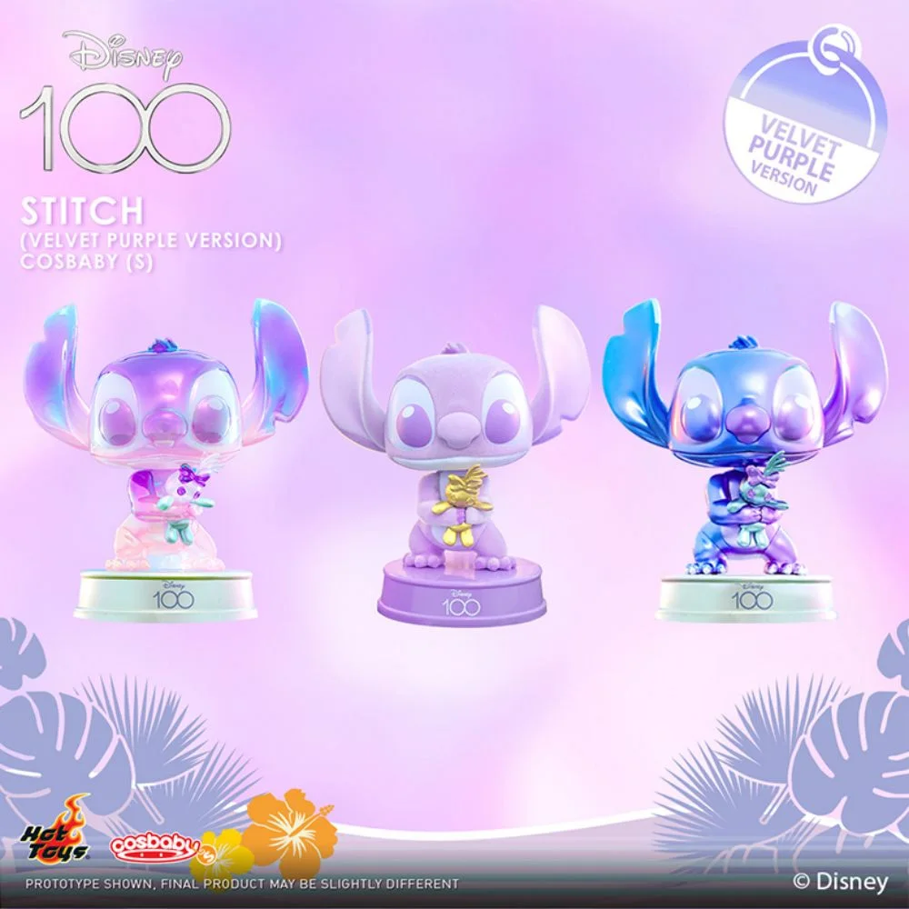 

Original Disney 100 Series Fantasy Stitch COSBABY Figure Exclusive Collectible Christmas Desktop Ornaments Cute Figurine Model