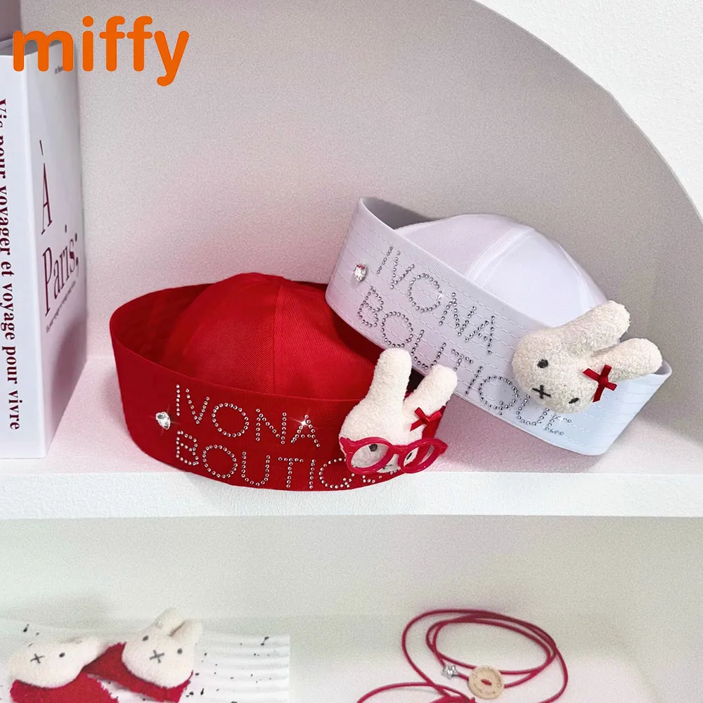 kawaii-miffy-original-bonito-chapeu-dos-desenhos-animados-coelho-carimbo-quente-broca-y2k-estilo-verao-tirar-fotos-moda-ornamentos-presente-da-menina