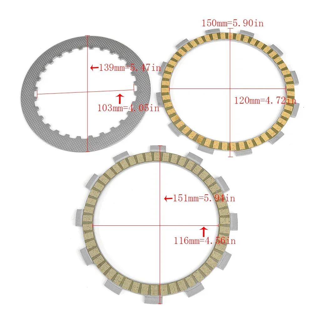 Clutch Friction Plates for Suzuki GR650 D/XD 1983 1984 21441-37400 21442-37400 21442-37401 21451-15500 21451-14A00