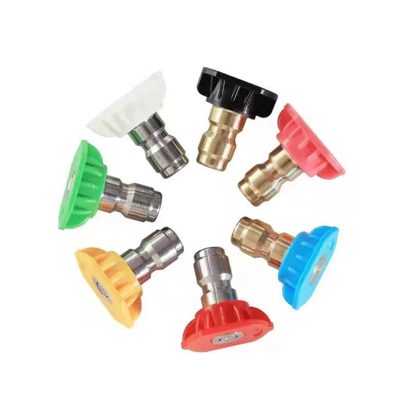 

5 unids/set boquilla rociadora lavadora alta presión punta Metal conector rápido 1/4 "boquillas lavado coches 0 15 25 40 grados