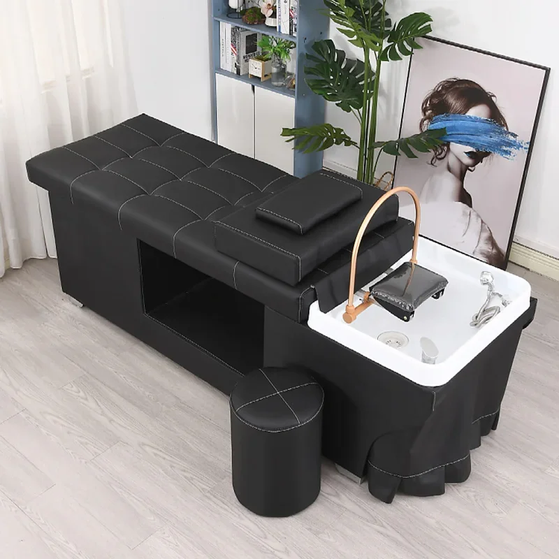 Hair Salon Washing Shaving Chairs Beauty Shampoo Basin Barber Nail Spa Machine Bed Recliner Japanese Hairstyle Cama Shampoo Bed