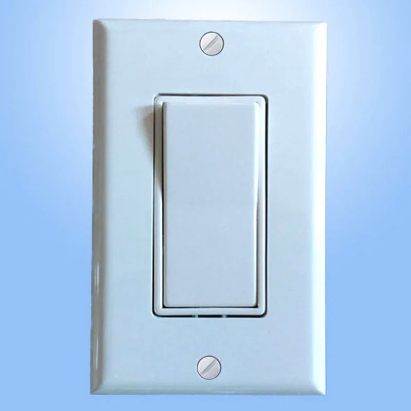 Decorator Wall Light Switch with Wallplate, 15A 120V/277V, Single Pole or Three Way, On/Off Paddle Rocker Interrupter, UL Listed