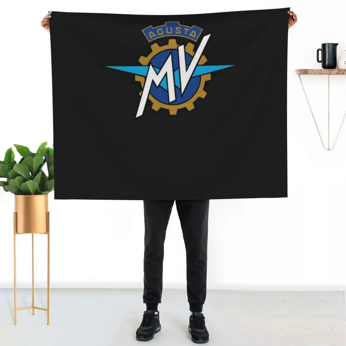 

Mv agusta motorcycle logo classic t shirt Throw Blanket Soft Comfort Blanket for Reading Watching TV