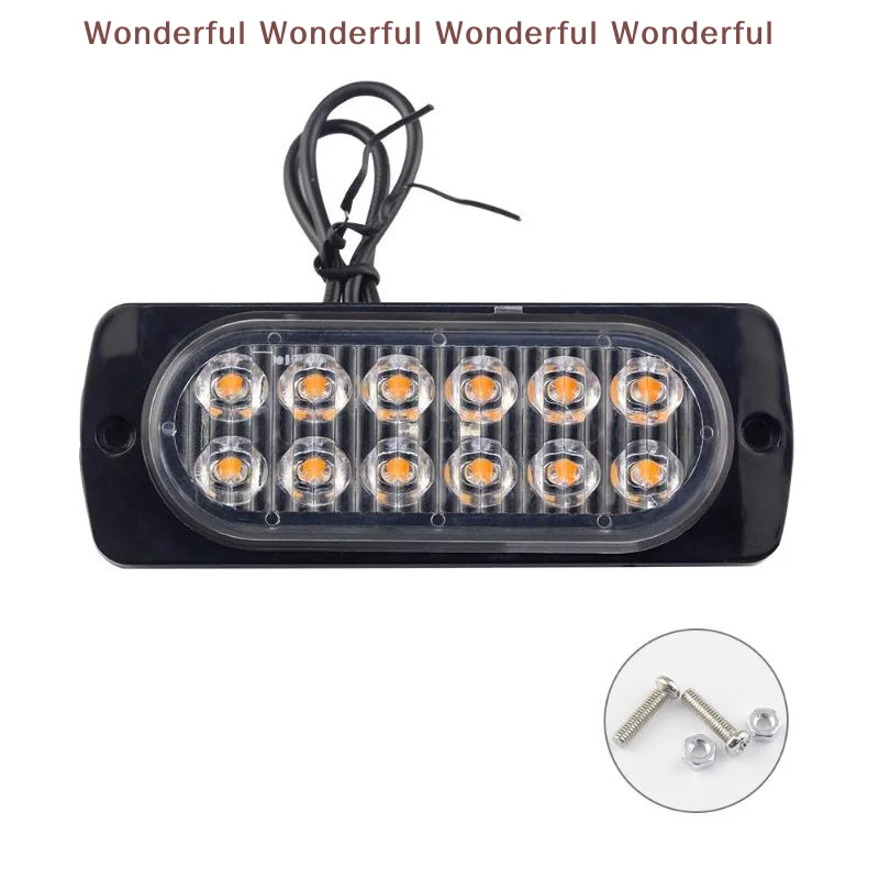 12V 24V LED Strobe Warning Light Flash Beacon for Truck Fire Ambulance Vehicle Construction Emergency Application