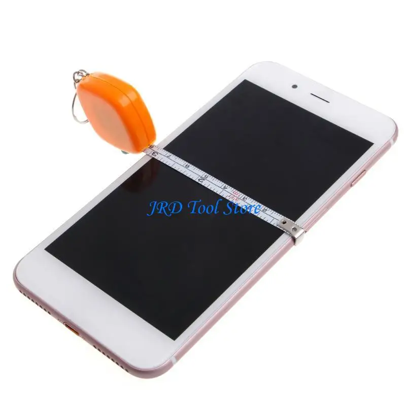 A2UD شريط المسطرة سهلة السحب قياس Mini Portable Protable Ruler Keychain 1M/3FT