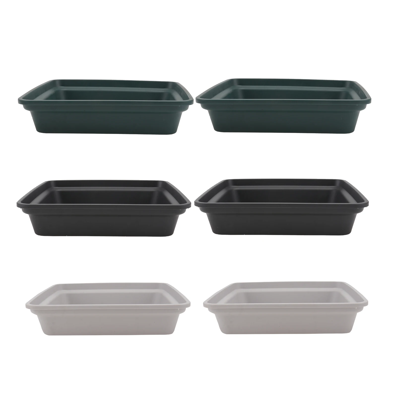 

6PCS Flower PP Resin Material Prevent Water Leaking Protect Living Space Move Plant Pots Easily Succulents Pot Plastic Flower