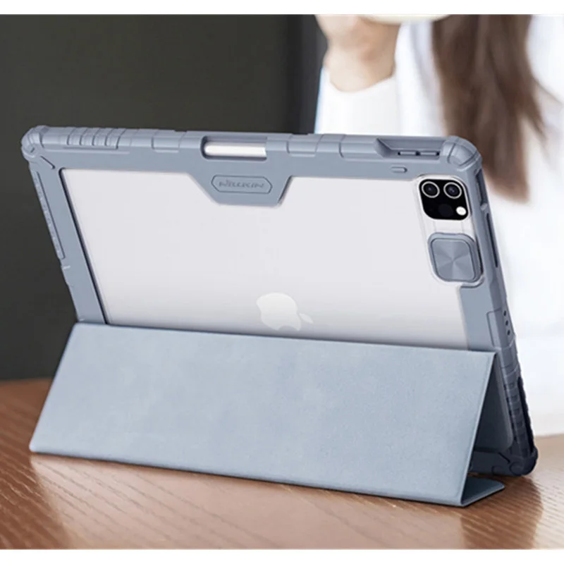 Nillkin for Apple iPad Pro 11 Pro 12.9 2022 2021 2020 Air 10 10.9 Air 5 4 10.2 Case Bumper Flip Leather Lens Back Cover