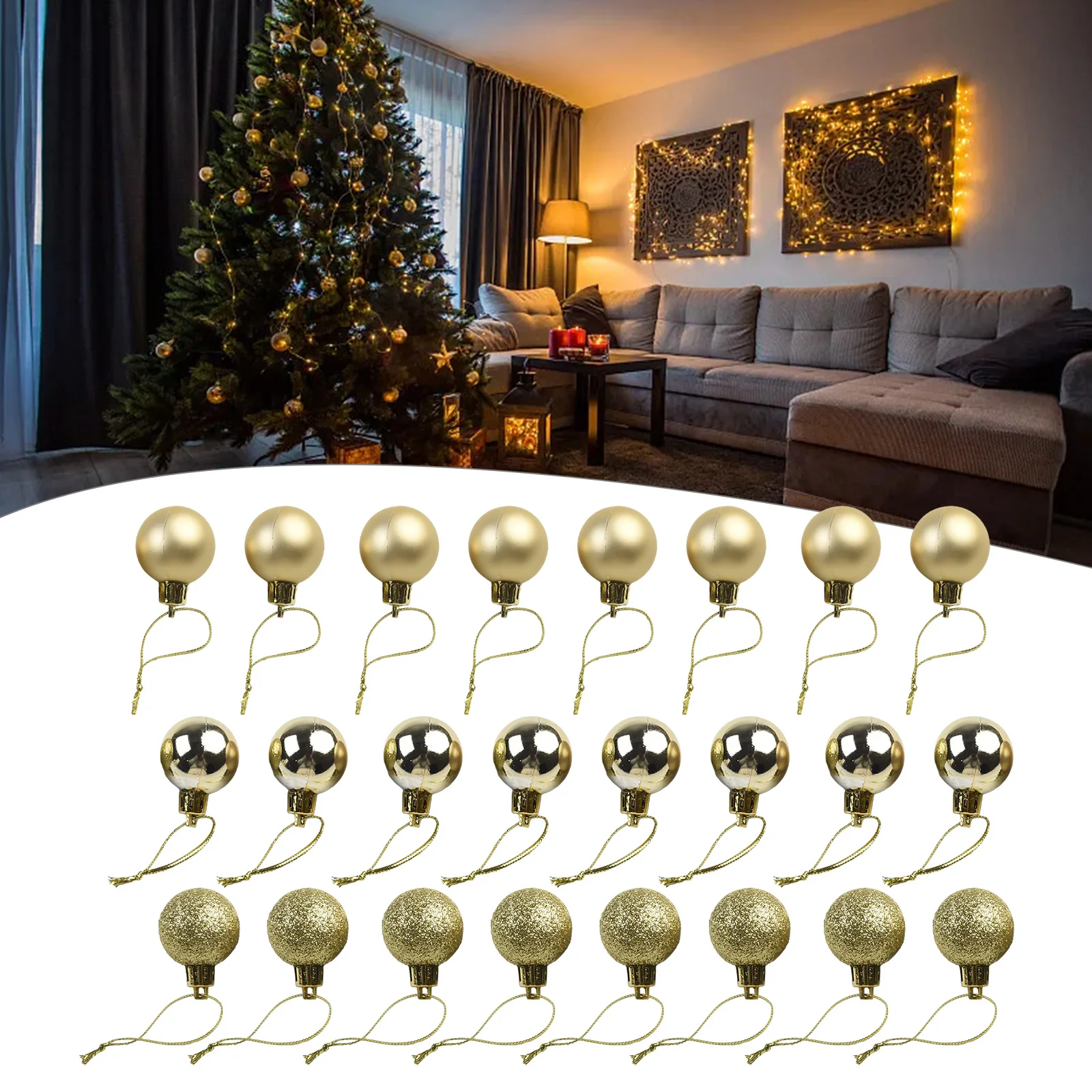 Beautiful Christmas Decoration Decoration Balls Christmas Balls Parts Replacement Accessories Gold/silver/red/blue