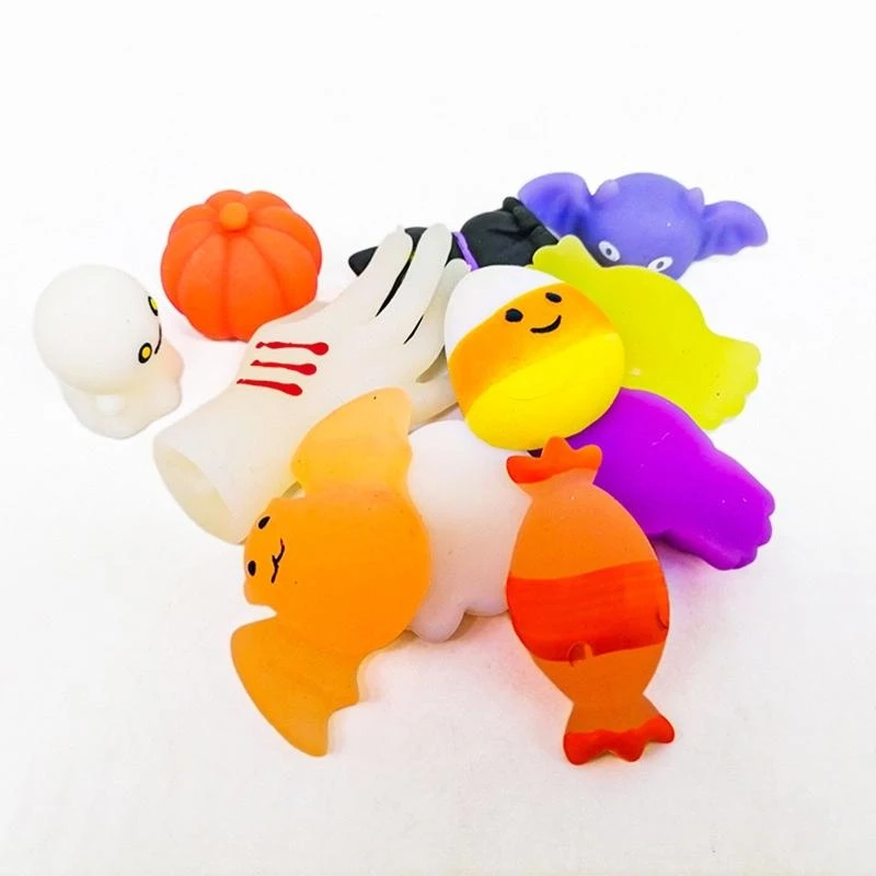 24 Uds. Bolas juguete antiestrés para Halloween, Bola esponja TPR, juguete para aliviar estrés para niños, 15UB