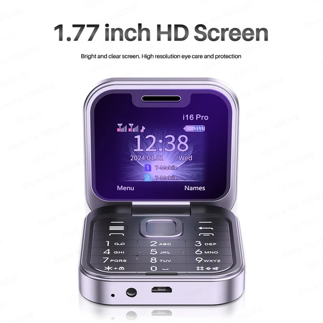 SERVO 2025 New Mini Flip Mobile Phone FM Radio Magic Voice Blacklist Speed Dial Vibration 2SIM Card Small Display Foldable Phone 4 SERVO 2025 New Mini Flip Mobile Phone FM Radio Magic Voice Blacklist Speed Dial Vibration 2SIM Card Small Display Foldable Phone 4