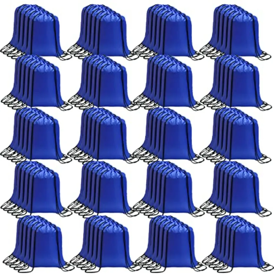 

100 Pcs Drawstring Backpack Bulk Drawstring Bags Cinch Sack for Gym, Yoga, Shopping, Sports, Hiking or Gifts for Women and Men