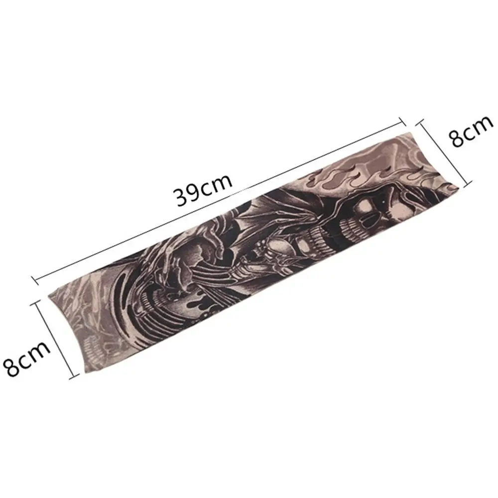 Elastic Sun Protection Arm Warmer, Tattoo mangas, mangas compridas, ciclismo Sports, 6pcs