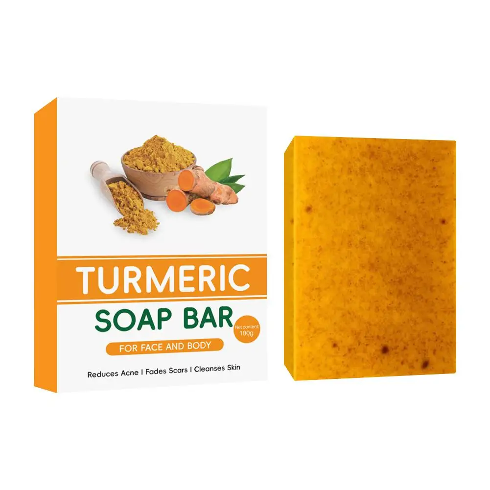 Lemon Turmeric Kojic Acid Soap Bar Turmeric Face And Soap Removal Control Acne Skin Oil Body Whitening Body Soap 100g Care Z8a4