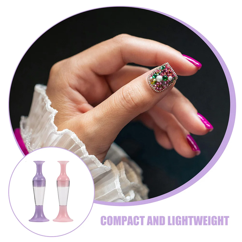 Stylos de perçage pour Pot de fleur, 2 pièces, pour Nail Art, peinture sur strass, broderie artisanale, stylos d'art, outils de conception d'ongles