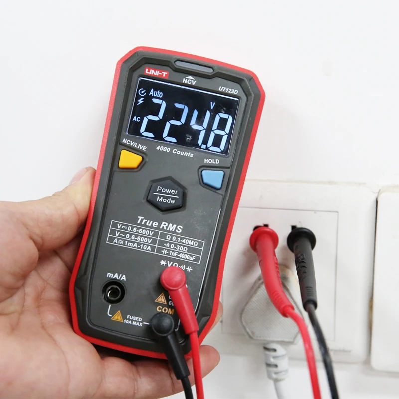 UNI-T UT123 UT123D Pocket Mini Home Digital Multimeter; Resistance/Capacitance Test/ EBTN Screen