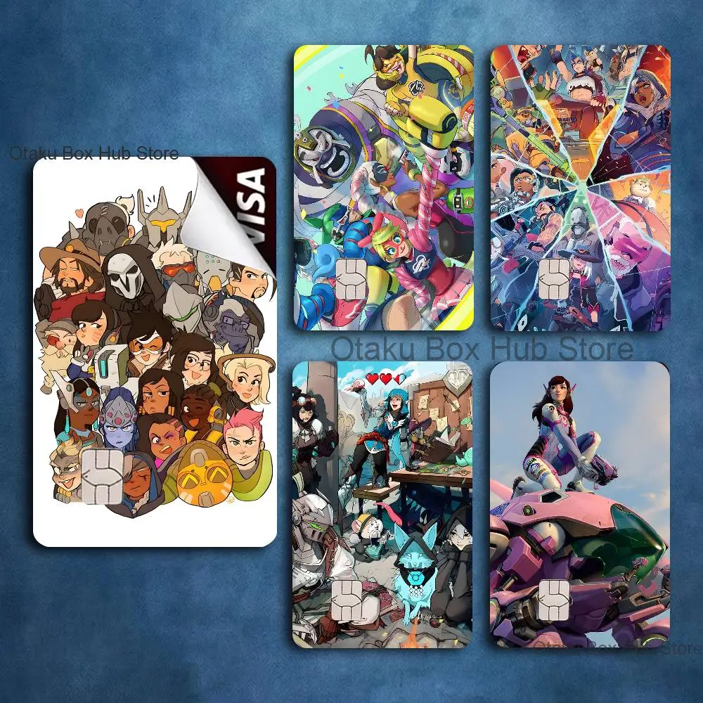 

Pop Game O-Overwatch-S Art Anime Front Cover Film Sticker Skin For Credit Debit Card Small Large Chip