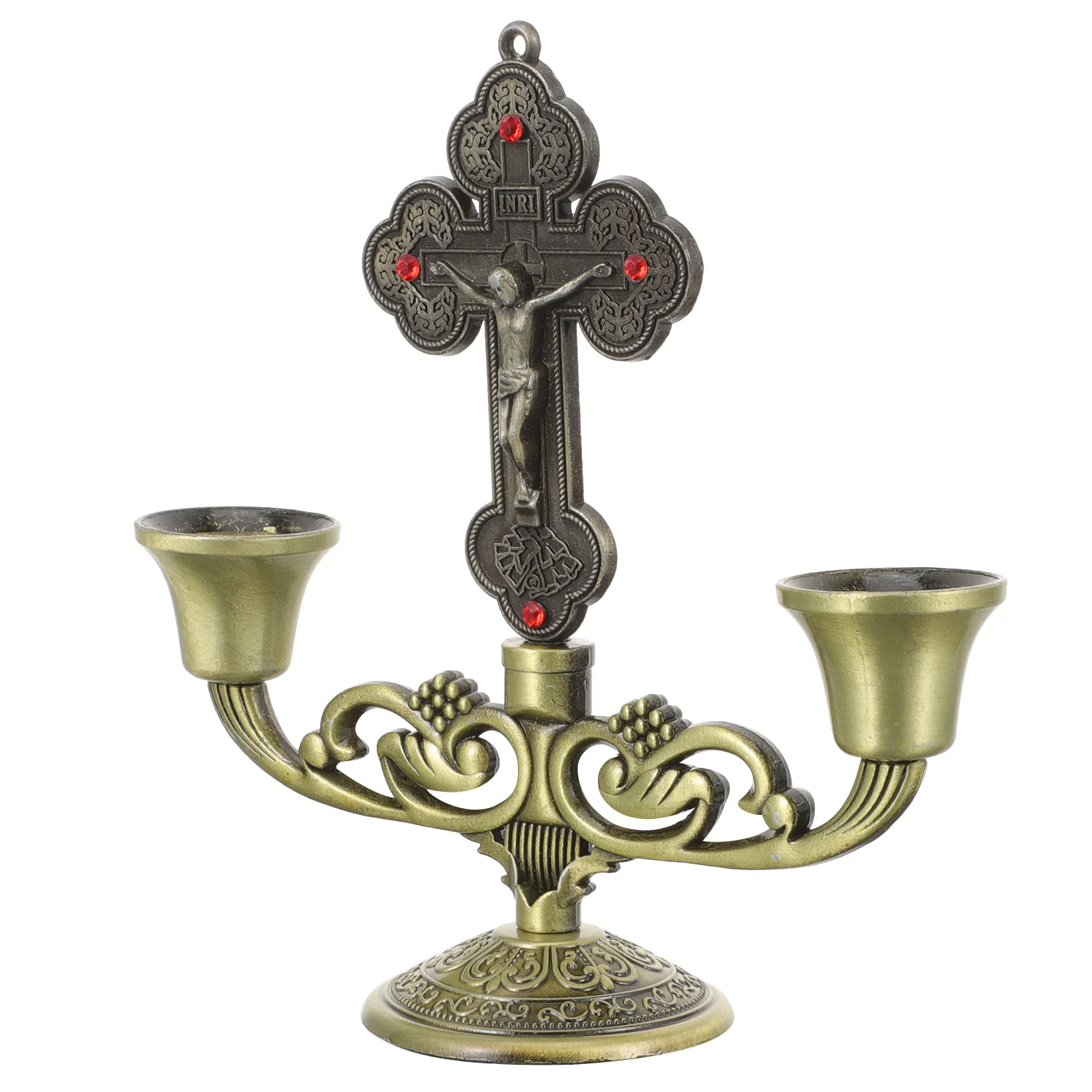 Vintage Decor Alloy Craft Candlestick Base Holders Udekoruj stół kościelny Cynk Europejski styl metalowy