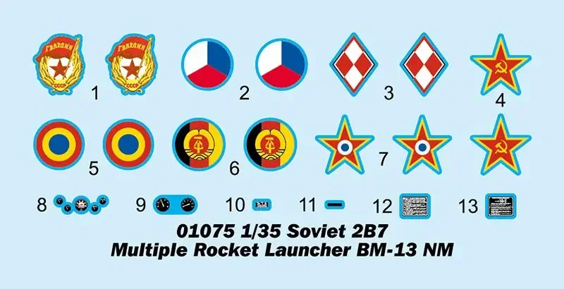 TRUMPETER 01075 Plastic Model 1:35 Soviet 2B7 Multiple Rocket Launcher BM-13 NM Model Kit