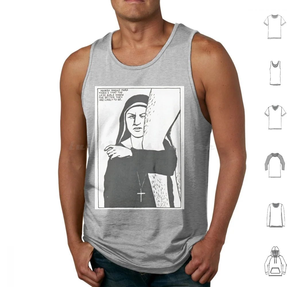 Black Flag Slip It In Tank Tops Vest Sleeveless Black Flag Slip It In Nun Punk Poison Idea Raymond Pettibon Black And White