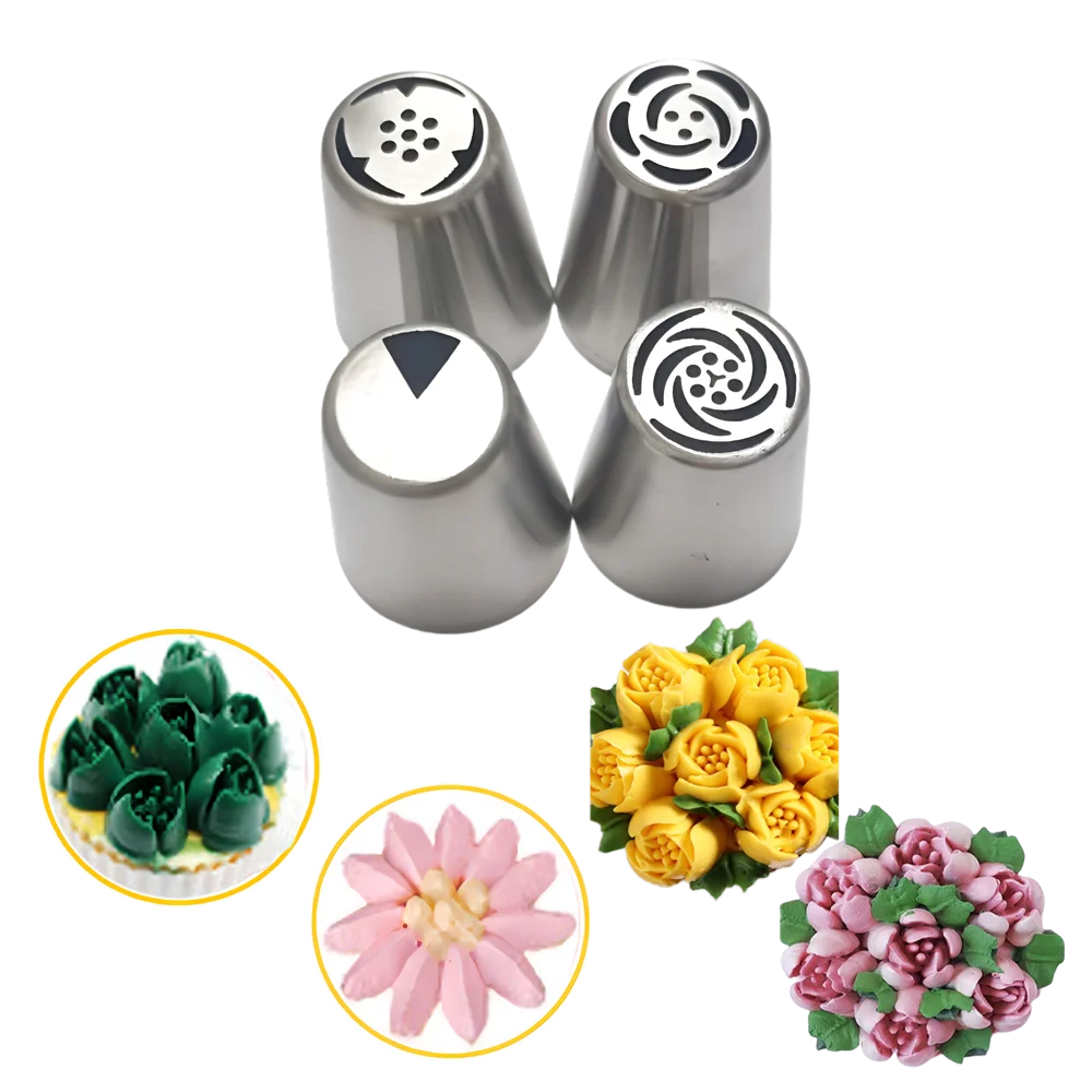 1PCS Russian Tulip Icing Rose Pastry Nozzles Cake Decorating Tools Icing Piping Nozzle Cream Cupcake Tip Baking Accessories