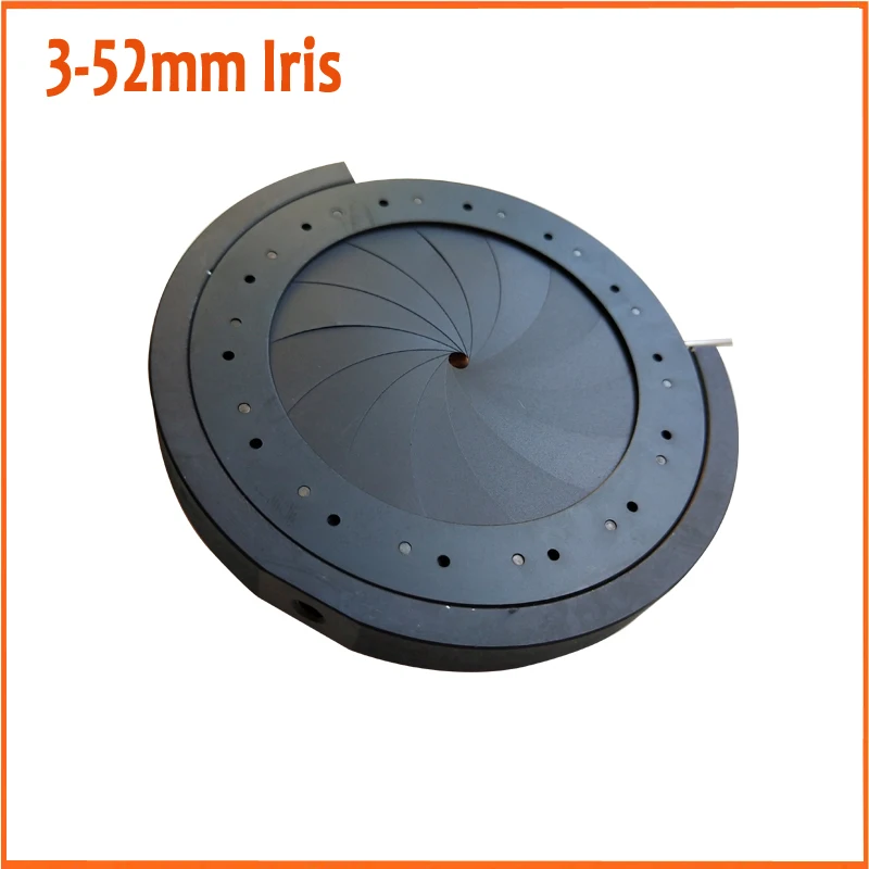 

3-52MM Amplifying Diameter Zoom Optical Iris Diaphragm Aperture Condenser 14pcs Blades for Digital Camera Microscope Adapter