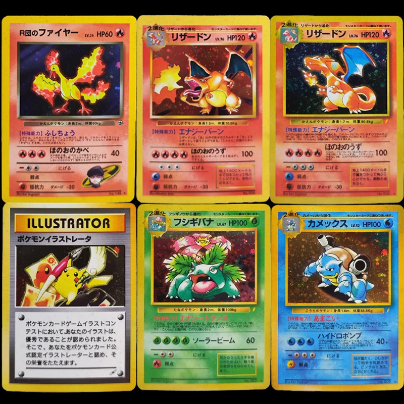 Tarjeta Coleccionable de Juego Pokémon PTCG 1996-1998, Promocional, Venusaur, Charizard, Blastoise, Holográfica, Primera Edición