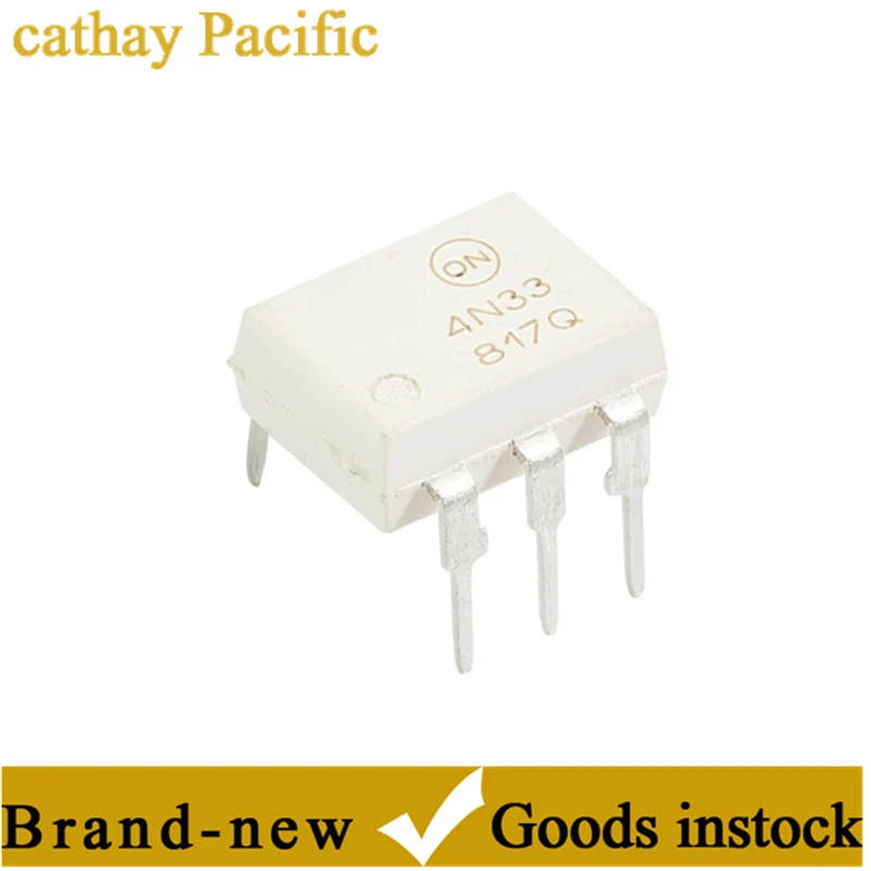 10 Buah 4N33 4N33M 4N35M In-Line Optocoupler DIP-6 Opto-isolator IC Chip Baru dari Stok