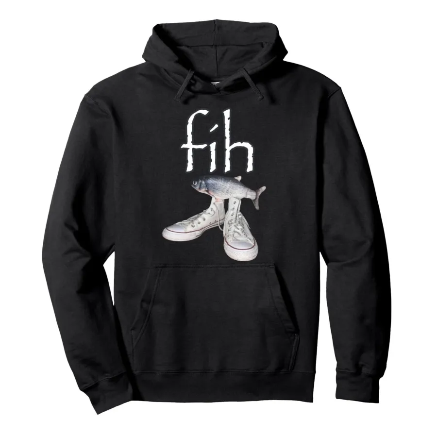 Fih Schoenen Vis Grappige Misspelled Vis Meme Hoodie Mannen Vrouwen Trui Streetwear Zachte Casual Sweatshirt Tops 0926-2