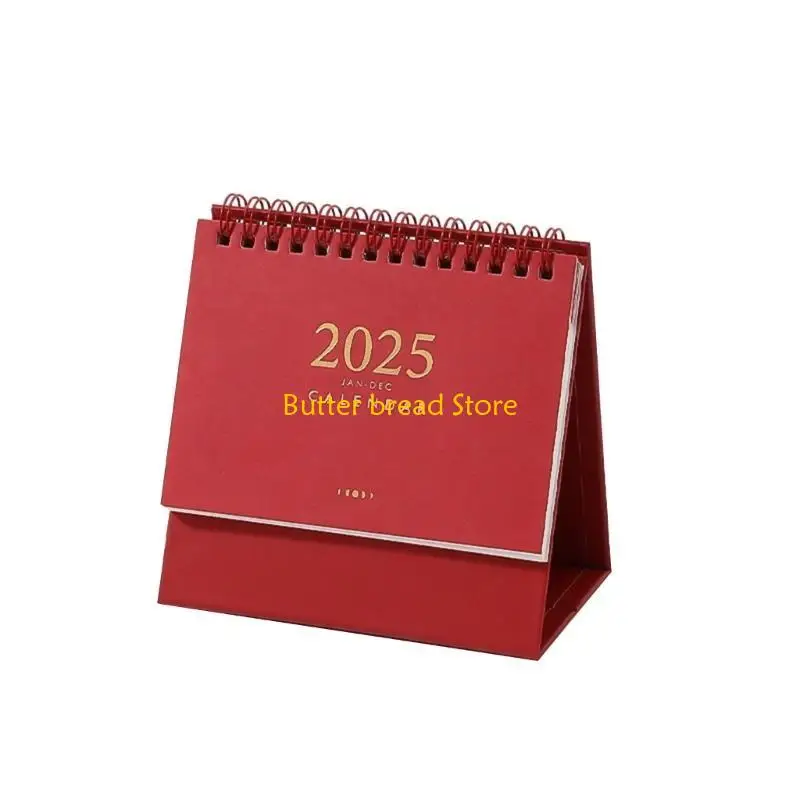 W89C Stand Up Desk Calendar Twin-Coil Binding for Office, 2024-2025 Desk Calendar