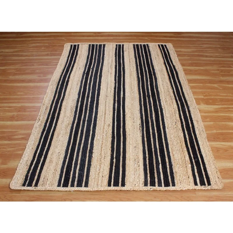 Lea-Tapis Réversible Tressé Fait Main, Tapis Rustique Moderne, Jute Runner, 100%
