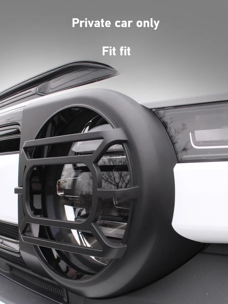 لشيري ICAR ICAUR V23 2 قطعة/المجموعة سيارة Led العلوي الغطاء الواقي المصد الأمامي كشافات الإطار اسود تعديل الملحقات