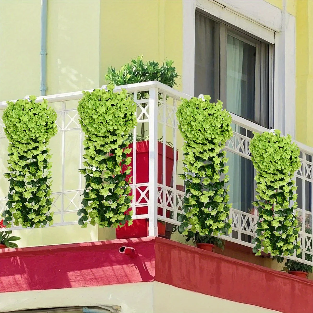 

2 件 Violet Ivy Flowers Lifelike Hanging Plant 31.5in Artificial Hanging Flowers Decorations for Outdoor Home Wedding