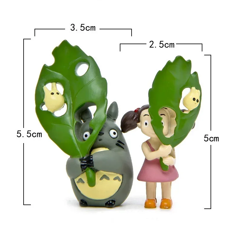 Anime My Neighbor Hayao Miyazaki Totoro Action Figure Toy Mini Garden PVC Action Figures Decoration Cute Kids Toys Birthday Gift