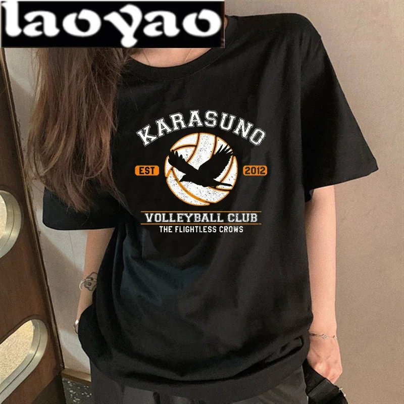 Japanese Volleyball Anime Printed T-shirt Oya Oya Oya Haikyuu Cartoon Comics T Shirt Men Women  Harajuku Vintage Summer Tops Tee