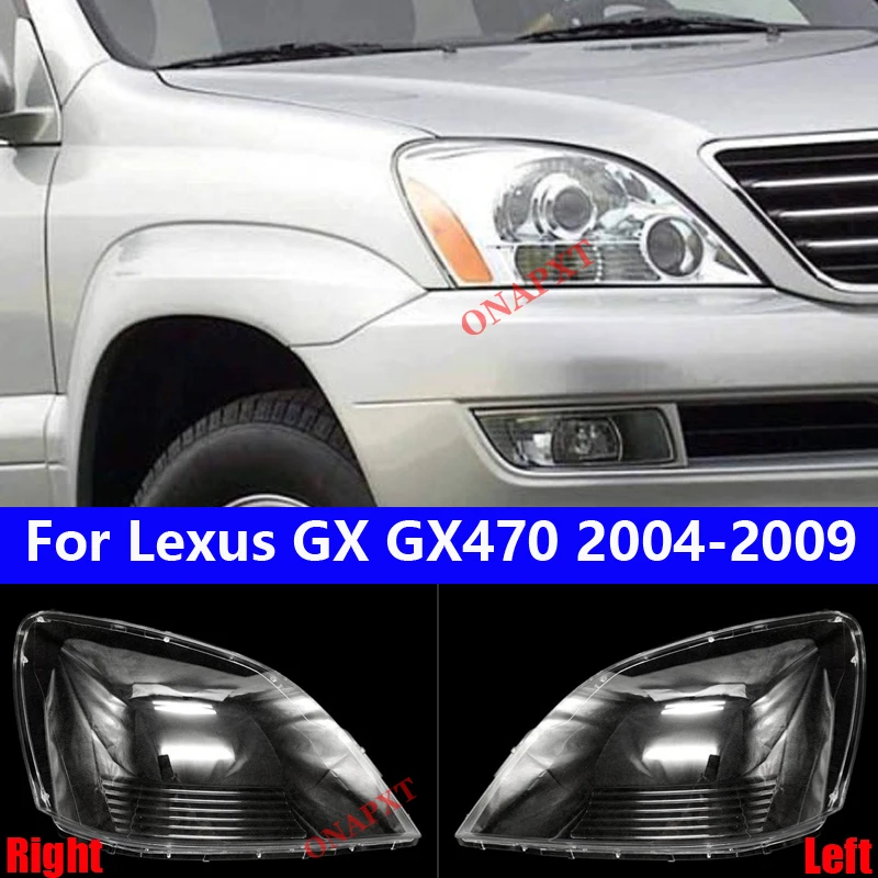 Car Front Headlight Cover For Lexus GX GX470 2004-2009 Light Caps Transparent Lampshade Glass Headlamp Lens Shell