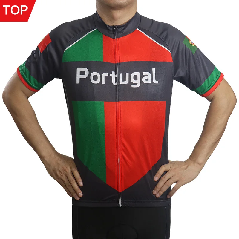 Pro Portugal Short Sleeve Cycling Jersey, Quick Dry Jacket, Bike Wear, MTB Sport, Road Top, Cycling Clothes, Hiking, Bicycle