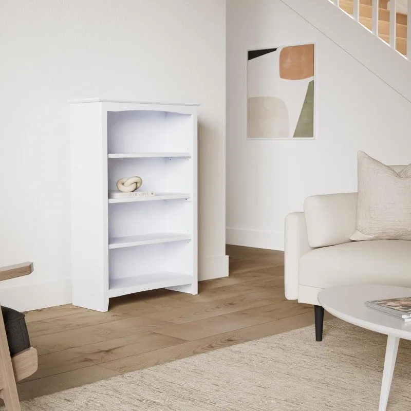 4 shelves Shaker Bookcase-48 H-White Bookcase