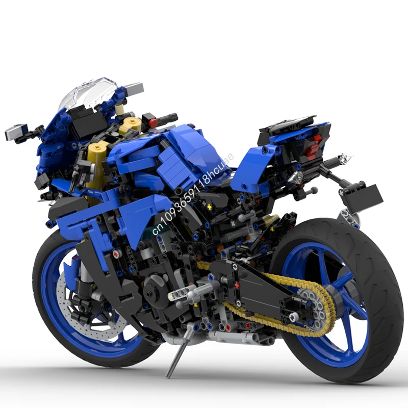 1624pcs MOC Yamahaes R1 Technic Building Blocks Children's Christmas toy Gift Model Construction DIY Assemble creative idea