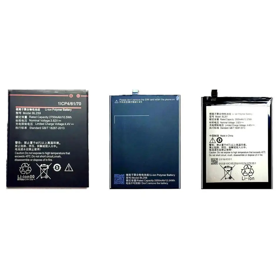 

Замена аккумулятора мобильного телефона премиум-класса BL256 BL259 BL261 2750-3500 мАч для Lenovo Lemon K3 K4 Vibe X3 K5 Note Lite Plus