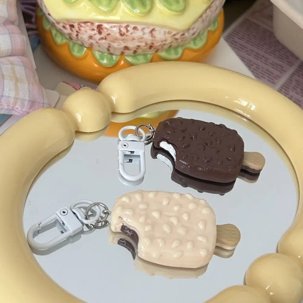 

Bag Pendant Chocolate Ice Cream Keychain Jewelry Accessories Charms Simulation Food Keychain Car Keychains Resin Keychain Couple
