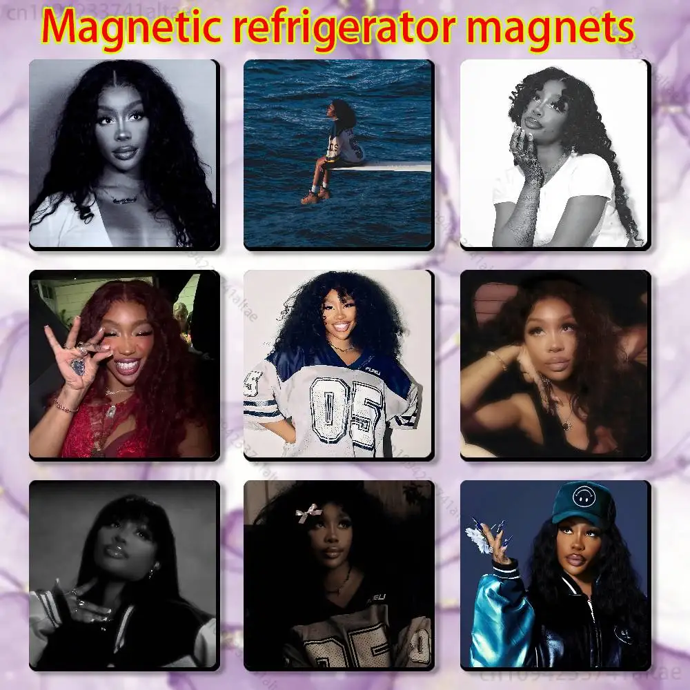 

Singer S-SZA Fridge Magnet Personalized Magnetic Durable Plastic Square Picture Surface Fridge Magnets