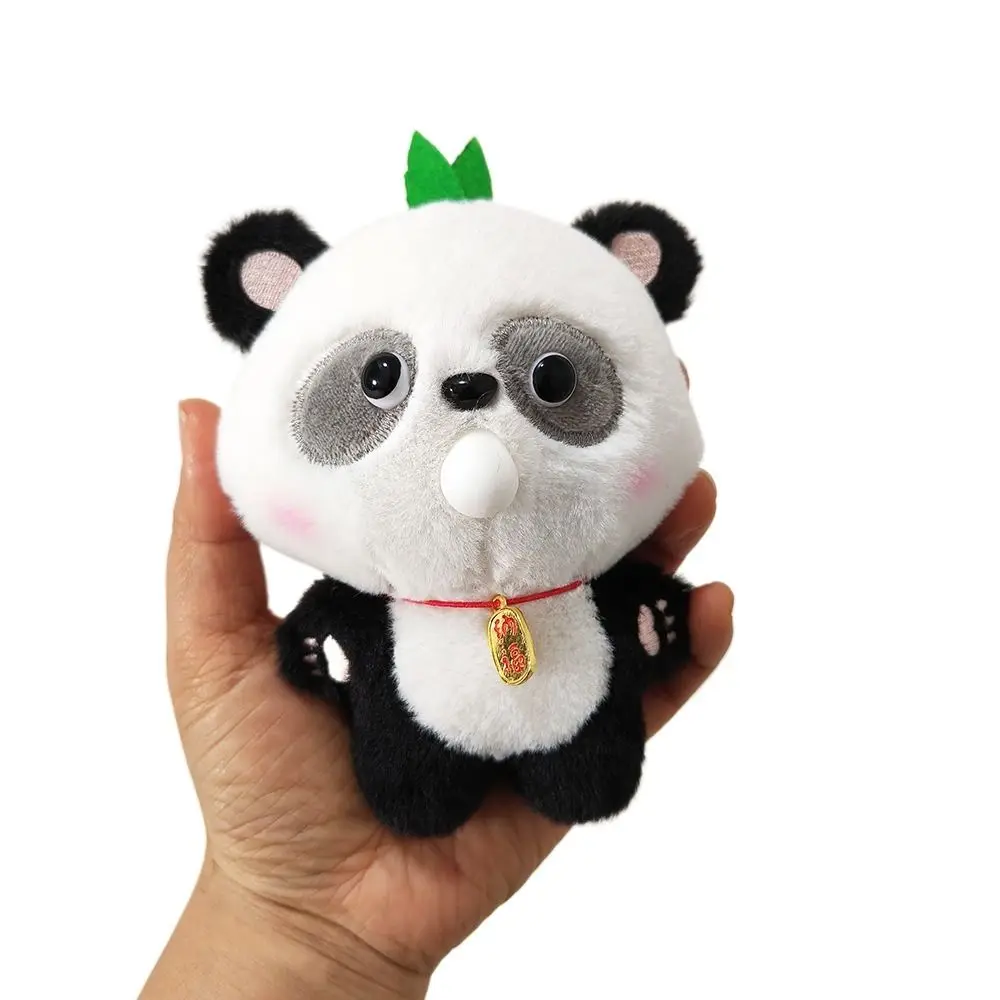 Peluche Bubble Spitting Panda Ciondolo Bottiglia Panda Cartoon Panda Portachiavi in peluche Personalizza Coppia portachiavi in peluche Panda divertente